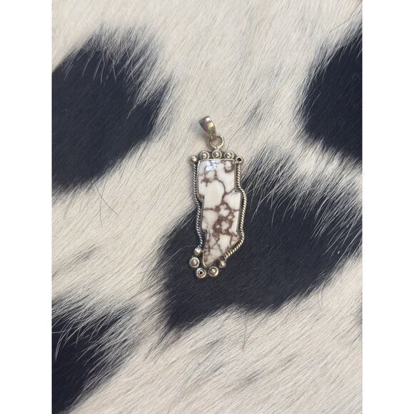 Native American Sw Sterling Silver Wild Horse🤎🤍 Lightning Bolt Pendant⚡️ - Picture 10 of 10